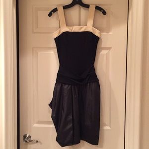 VPL BLACK DRESS SIZE P FITTED BODICE NEVER WORN